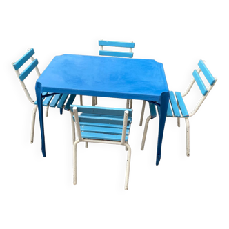 Table Joseph Mathieu et 4 chaises