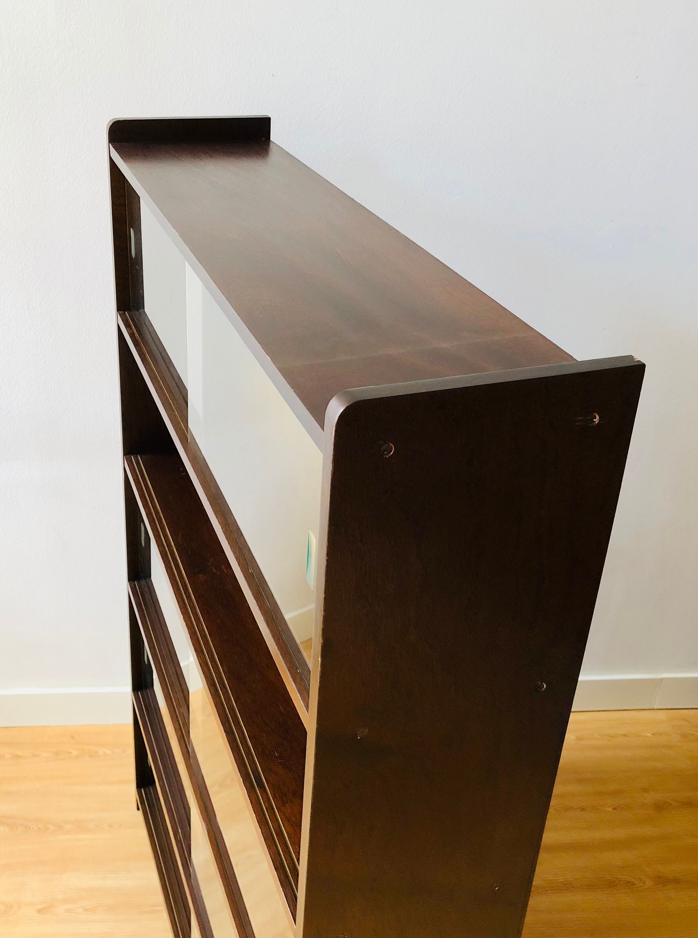 Vintage wooden showcase library 1950