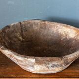 Coupe monoxyle en bois sculpté art populaire XXe