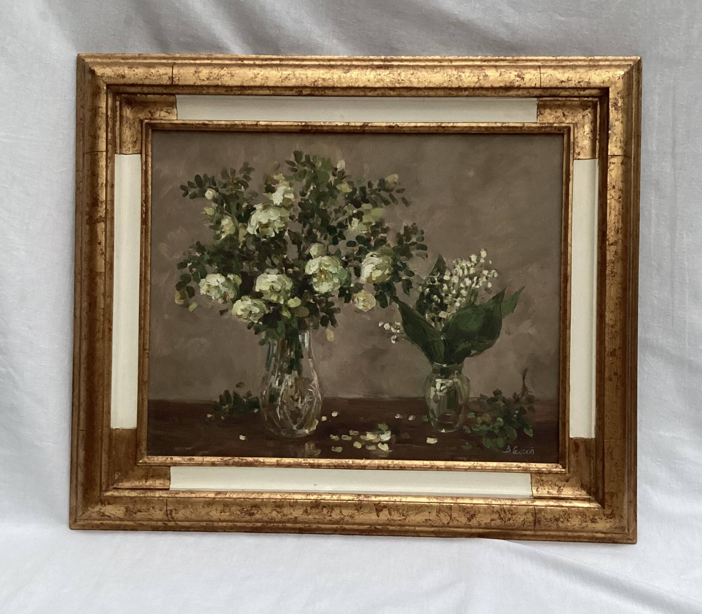 Painting signed Oil on canvas dimension: height -58 cm- width -66.5cm-