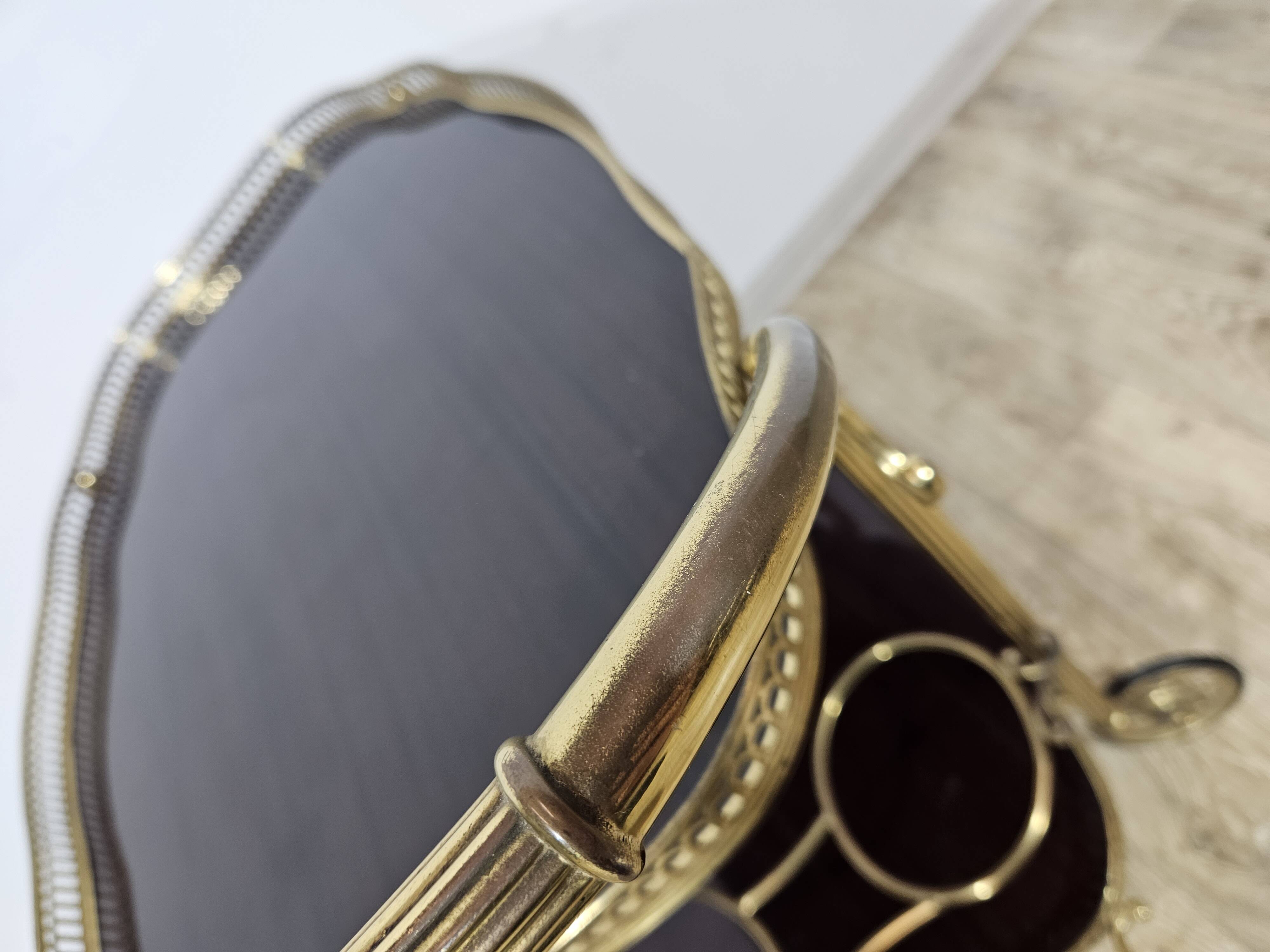 Luxurious bar cart,Maison Jansen, Hollywood Regency, France, 1950s/70s