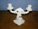 Old porcelain candle holder Capo Di Monte 2 branches