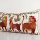 Vintage embroidered cushion cover 46x86 cm