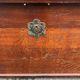 Vintage wooden trunk engraved with Indian ink