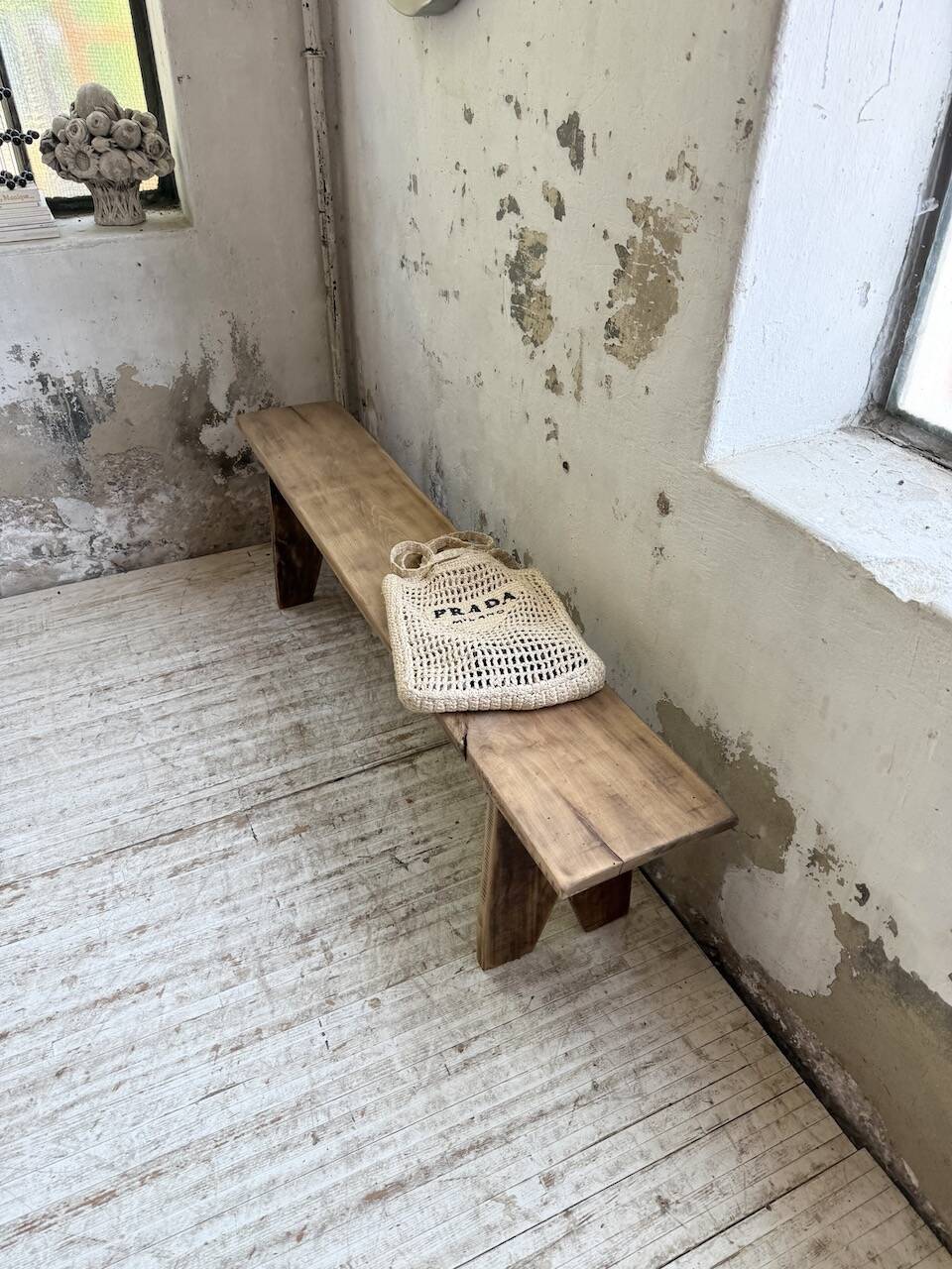 Paire de bancs de ferme en chêne