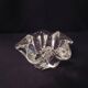 Corolla-shaped ashtray and pocket tray, Vannes Le Chatel crystal.