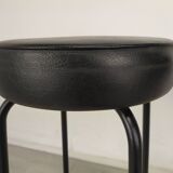 3 tabourets de bar noir vintage