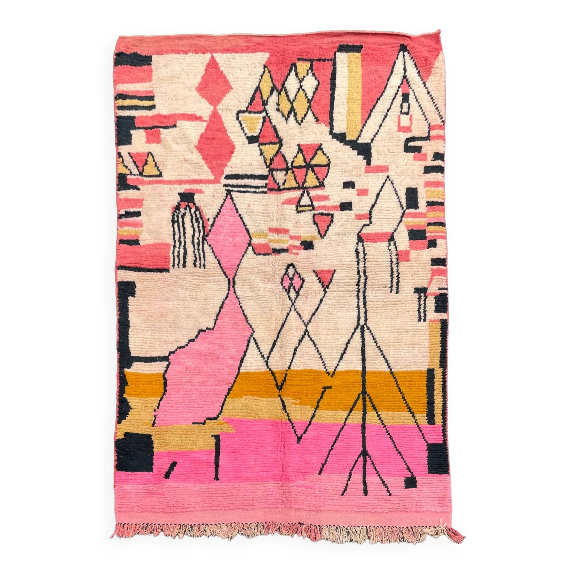 Living room rug berbere Boujad wool