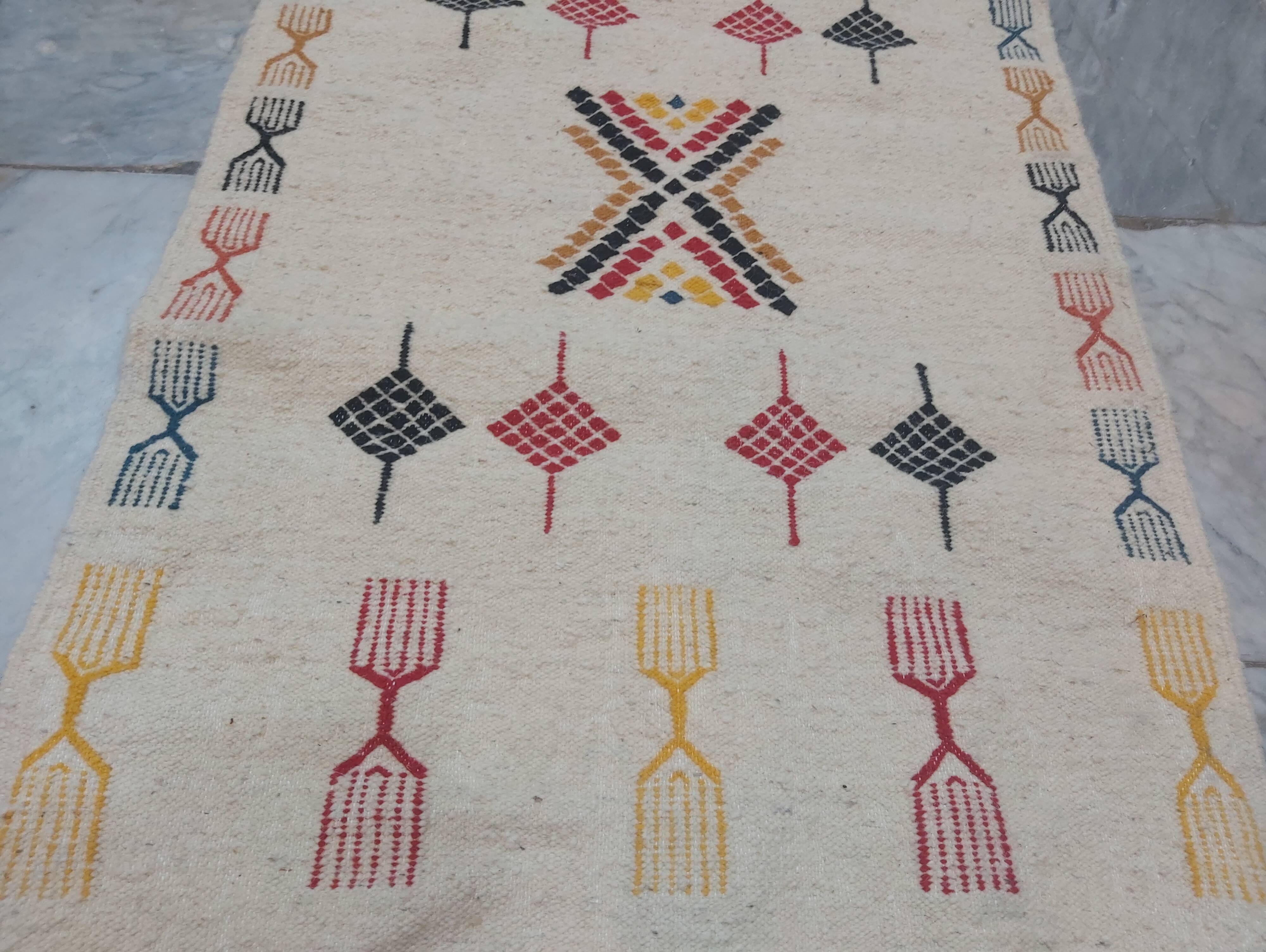 Traditional handmade carpet 112x72cm