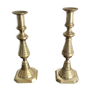 paire de bougeoirs anciens