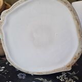 Owl pot cover, white ceramic owl