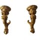 Pair of Gilded Wooden Wall Sconces, Mid-19th Century