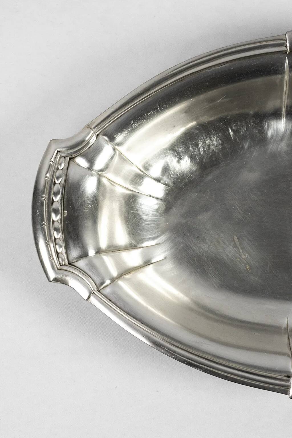 Orbrille silver-plated oval serving basket – Art Deco, 1930s