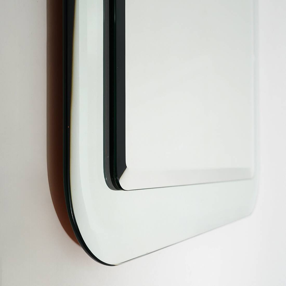 Square wall mirror with beveled edges, 1970s