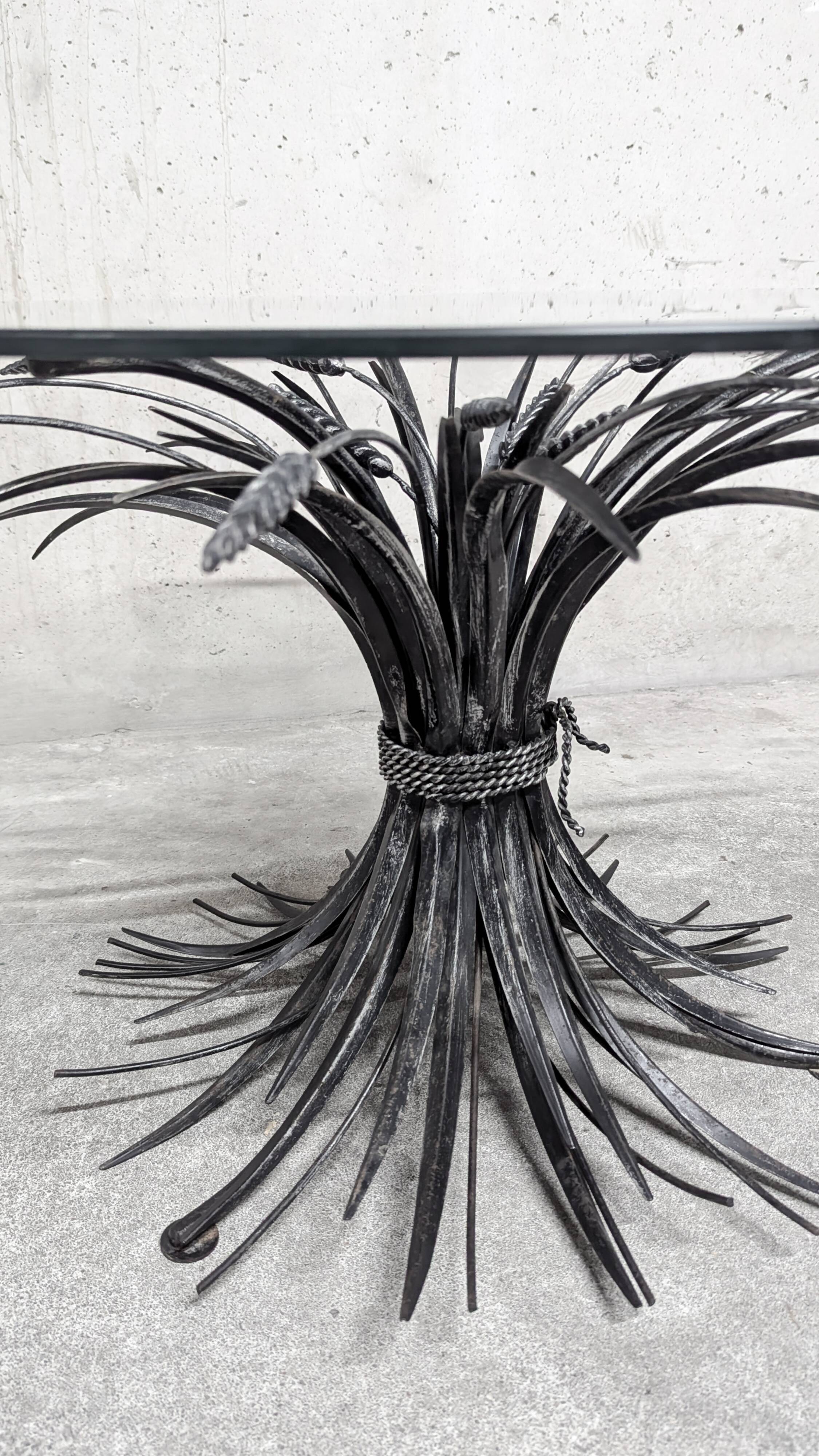 Coffee table with ears of wheat, "Coco Chanel" by Goossens, Circa 1970