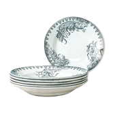 Lot of 6 hollow plates model Iris of the French manufacturer St Amandinoise Iron Land dating from the 1890s