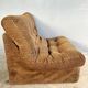 Vintage brown corduroy armchair from the 70s