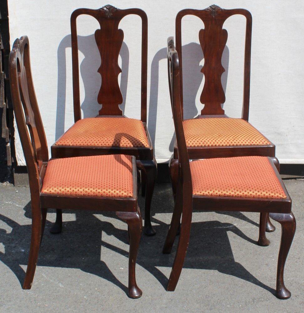 Set 4 mahogany  chairs