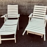 Pair of sun loungers 1960 R. Gleizes