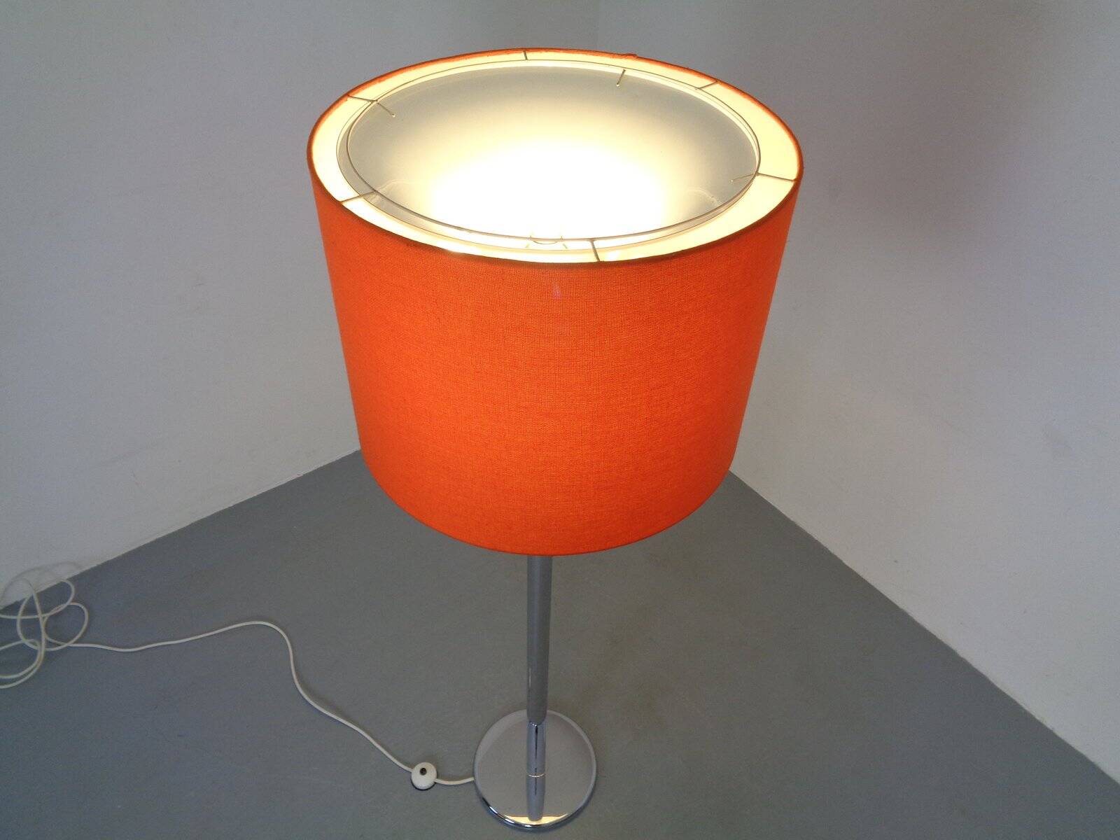 Large chrome-plated floor lamp from Staff, 1960s