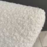 Pair of large rocking chairs reupholstered in White Boucle