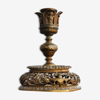 Openwork bronze candlestick style Gothic