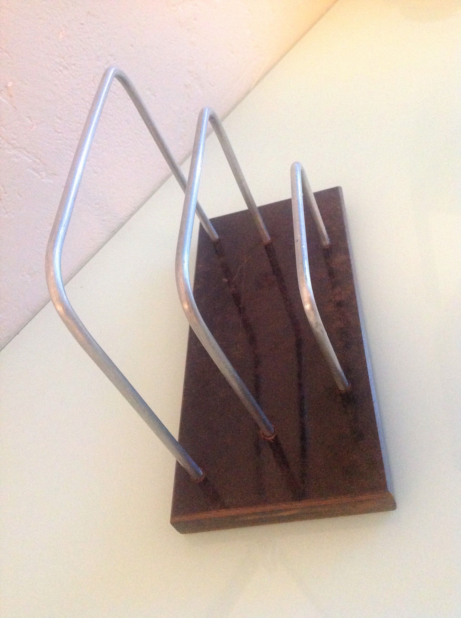 Letter holder in bakelite and chromed metal art deco style / 30s-40s