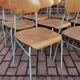 Lot de 4 chaises ecole tchécoslovaque 1950 1960