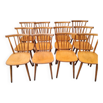 Chaises de bistrot à  barreaux des années 60-70