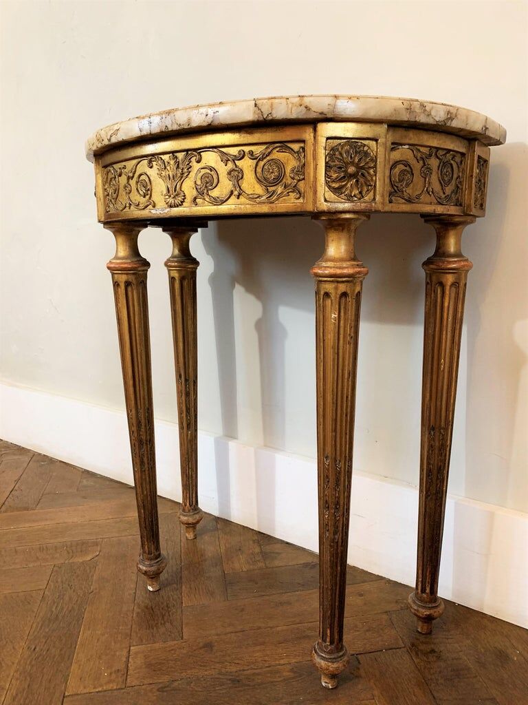 Console "Demi-Lune" Style Louis XVI Period Napoleon III