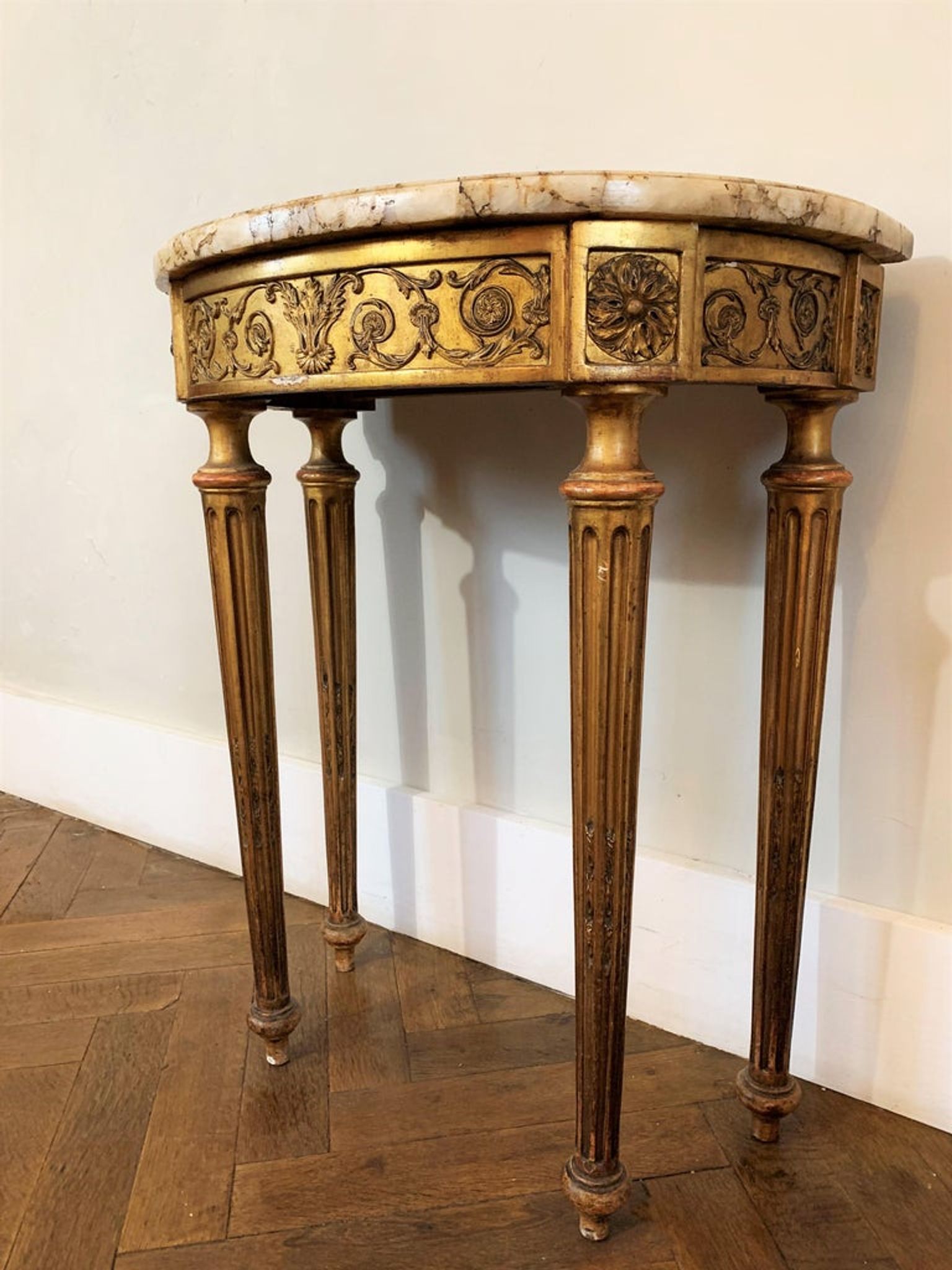 Console "Demi-Lune" Style Louis XVI Période Napoléon III