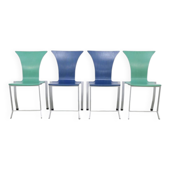 4x Postmodern Dining Chair by Karl Friedrich Förster for KFF, 1990s