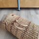 Vintage raffia wicker basket bowling bag