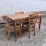 Dining table two extensions vintage Scandinavian style
