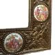 Bronze and Porcelain Mirror from Paris, 1950s