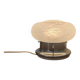 Vintage Space Age Mushroom Lamp – Textured Glass & Chrome (1970s)