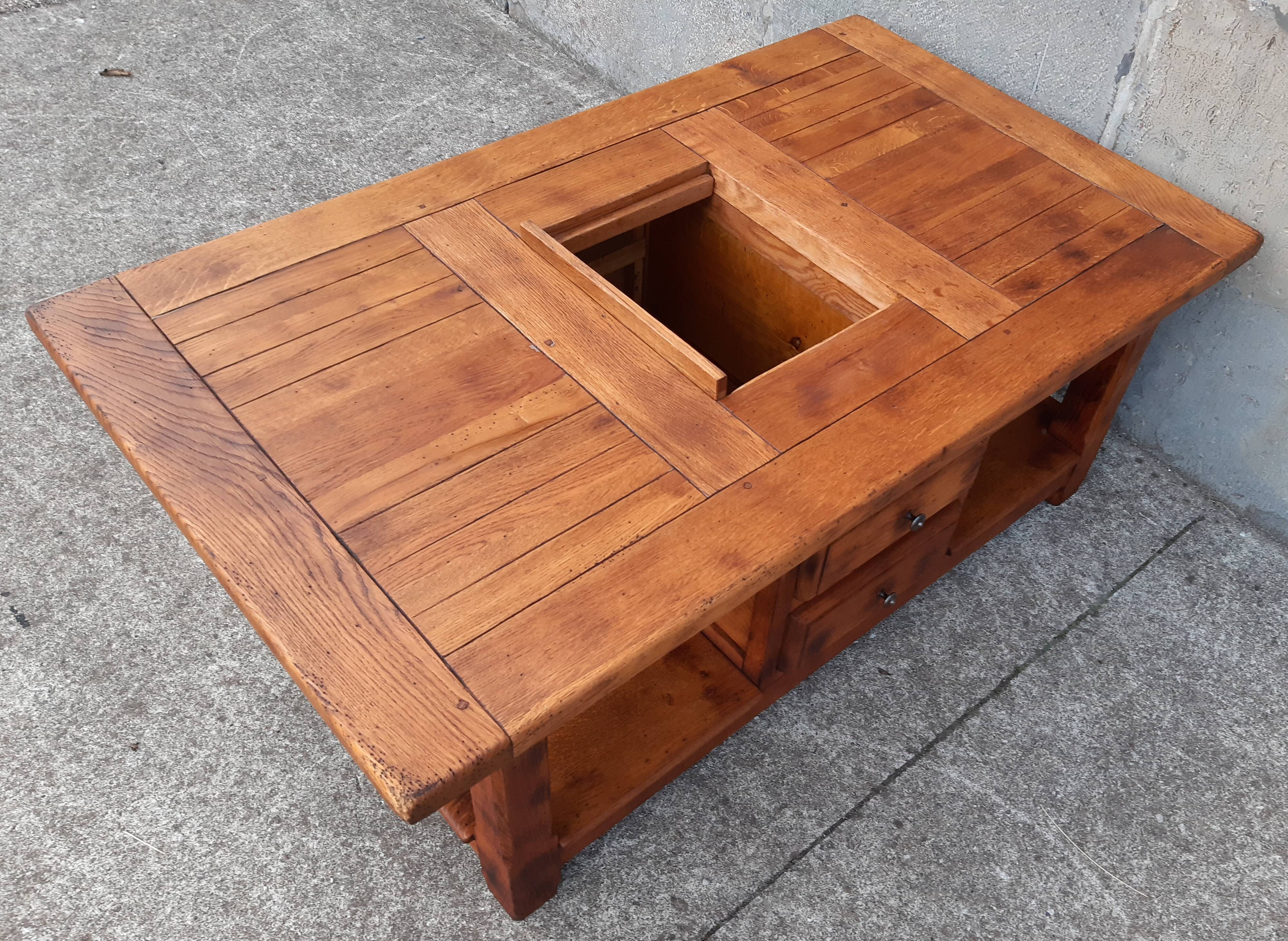 Table basse en chêne