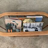 Vintage Scandinavian style magazine rack