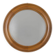Vintage 1970s round wall mirror in walnut wood, Italian design
