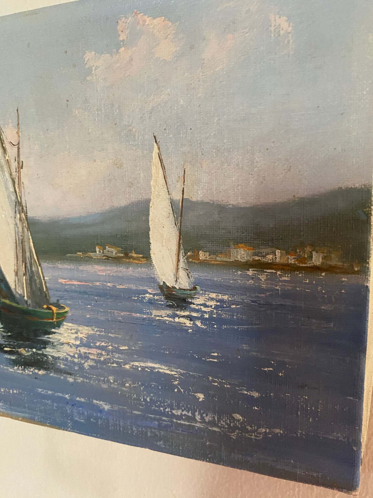 Peinture sur toile "Port de Collioure"