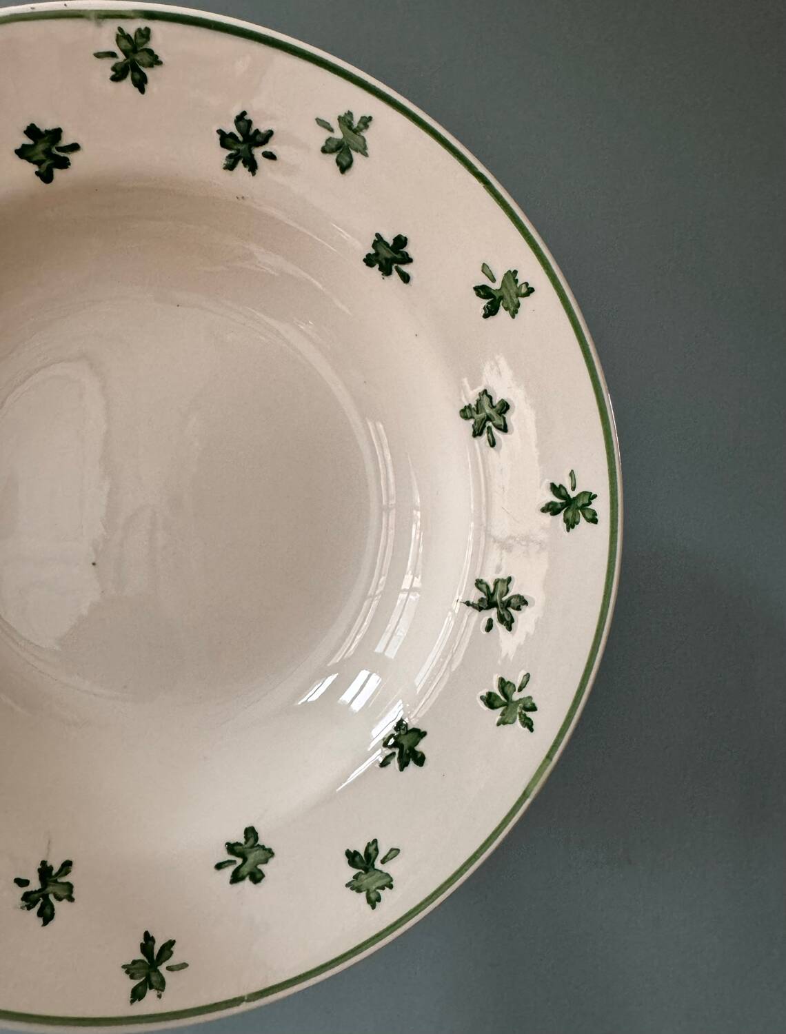 Set of 7 Digoin Sarreguemines earthenware soup plates