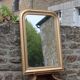 Vintage champagne gold wooden mirror – Louis-Philippe style – 86 × 62 cm