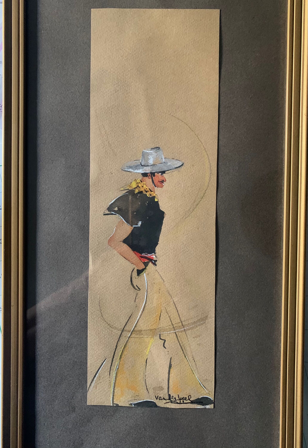 Watercolor drawing "cowboy"