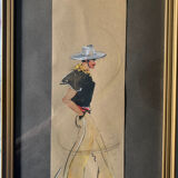 Dessin aquarelle "cow boy"