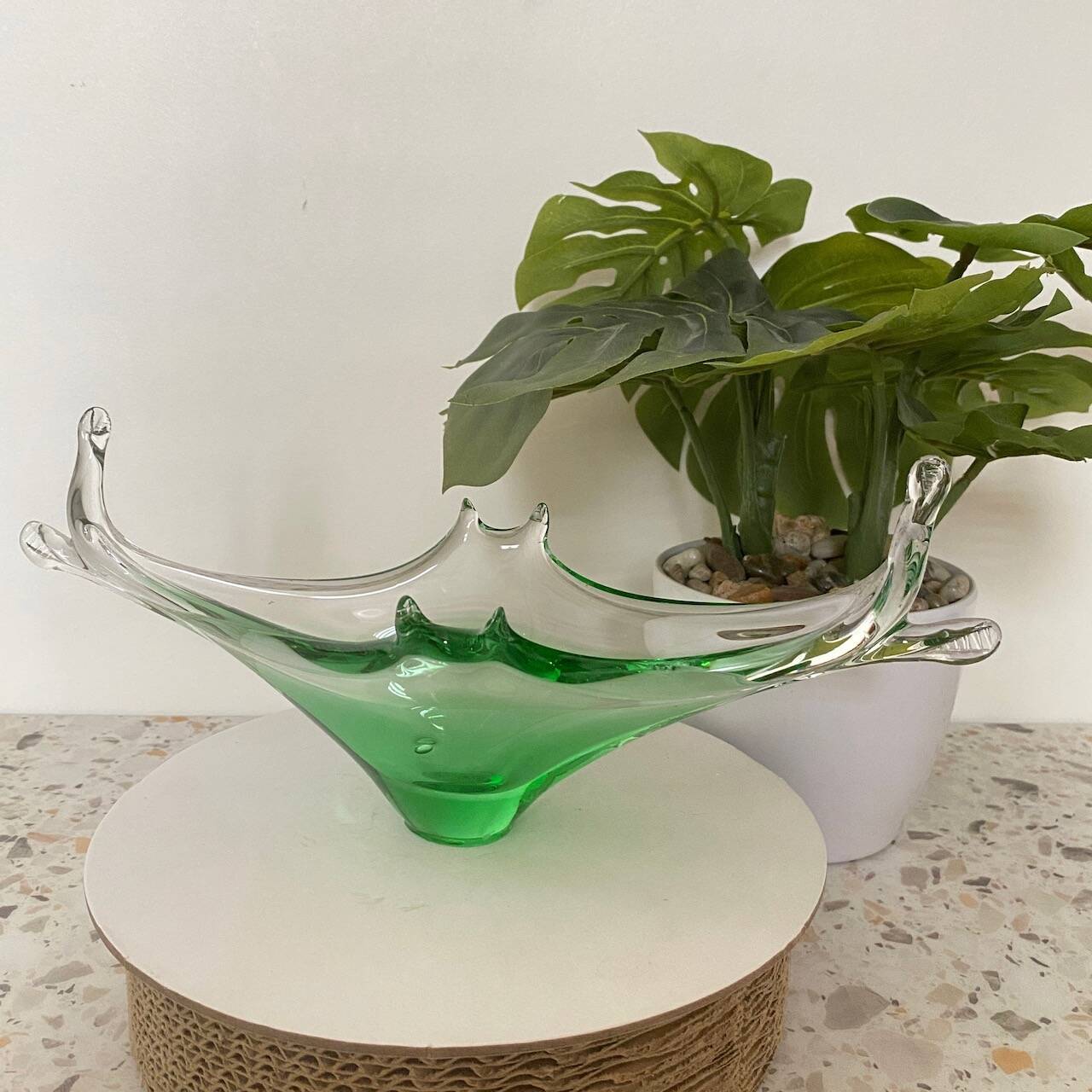 Gondole en verre de Murano vert - Sommerso