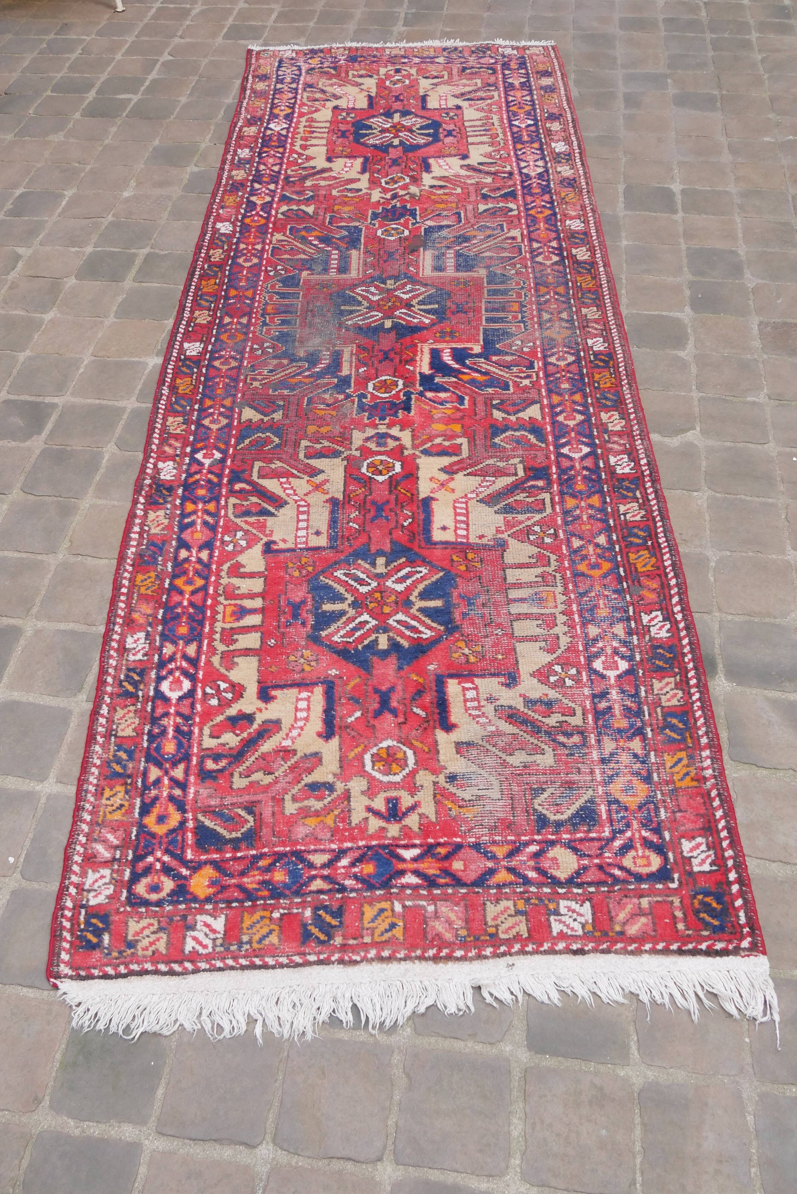 Handmade Oriental carpet of Persian corridor Hamadan