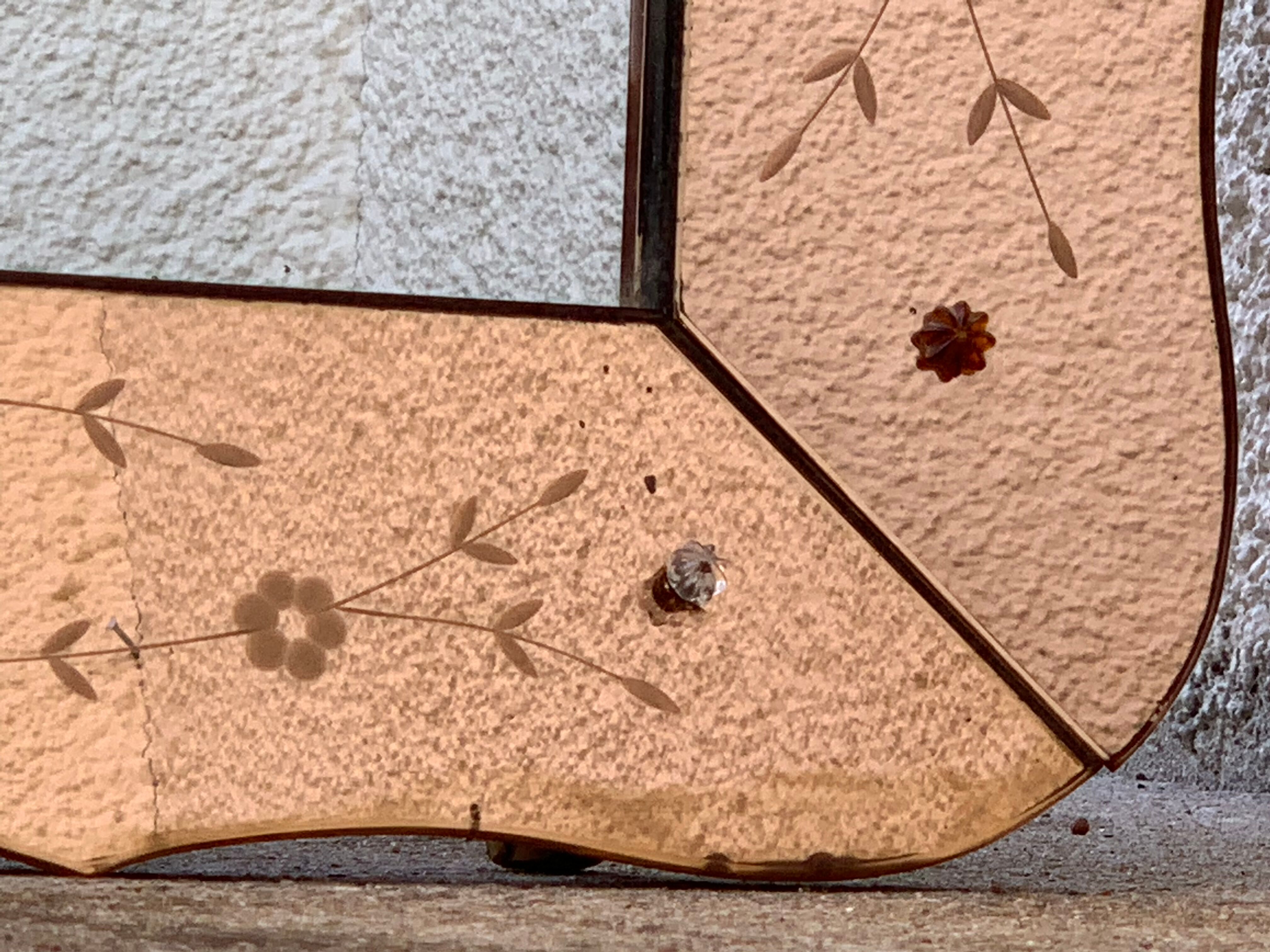 Venetian mirror art deco 1950 70x98