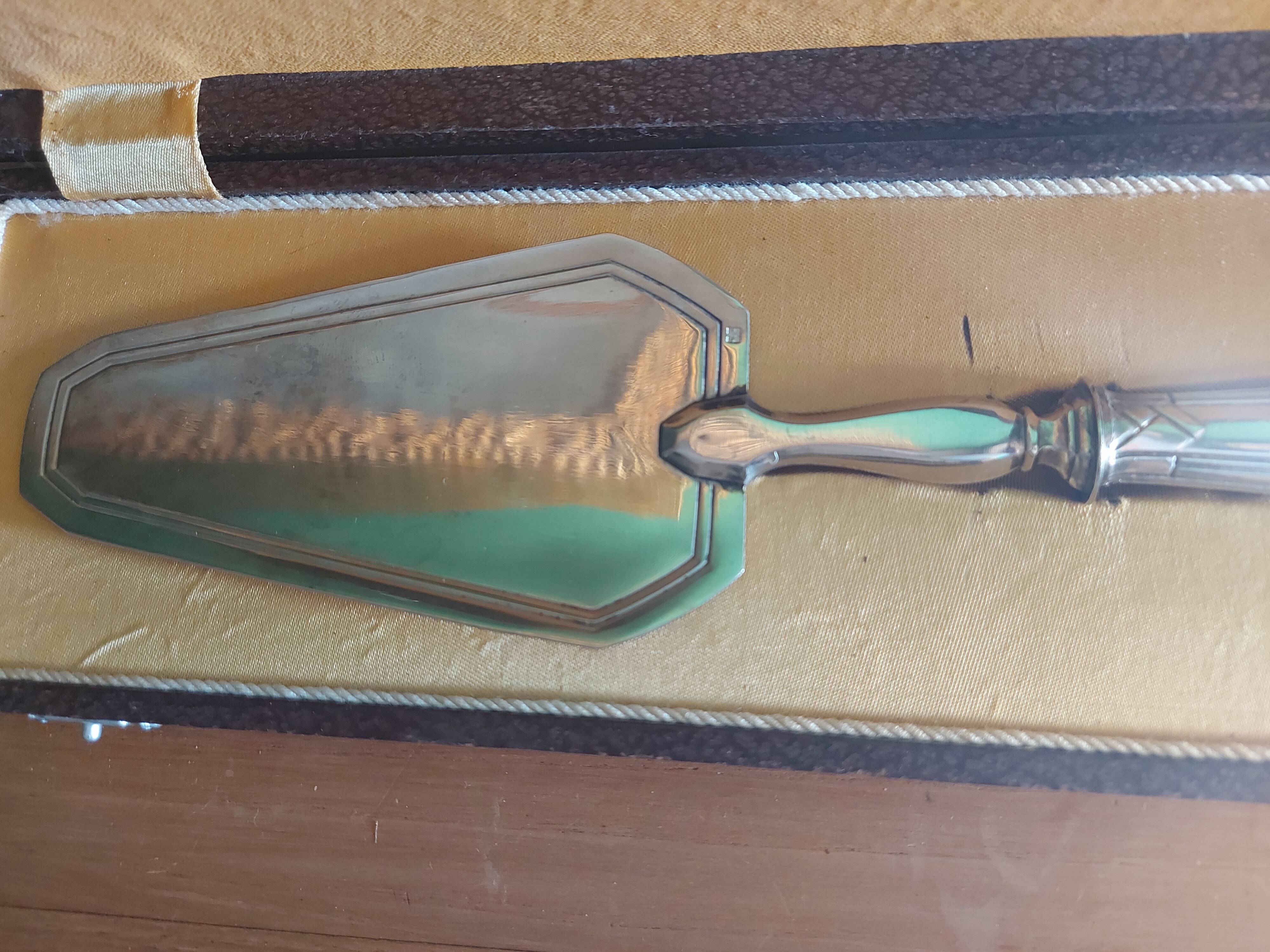 Cake shovel box e silver metal ( POT punch), Piery goldsmith