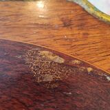 Louis xv louis xvi transitional style pedestal table in walnut marquetry
