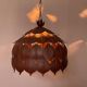1970s metal chandelier Hans Kogl leaf patterns